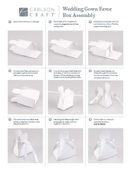 Favor Box Assembly Guide – Wedding Gown