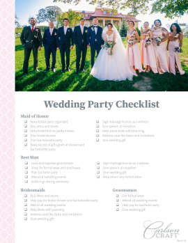 Wedding Party Duties – Checklist